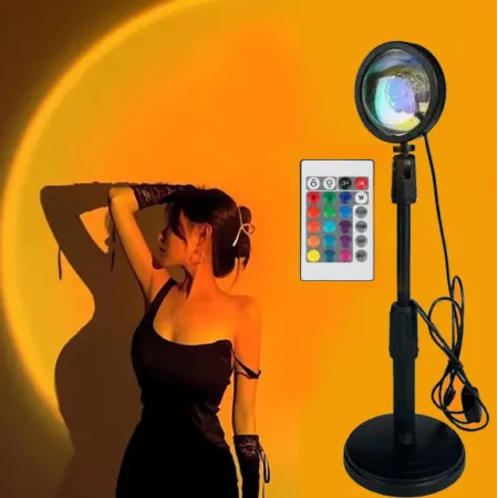 Проекционный светильник Sunset Lamp 16 цветов с пультом ДУ